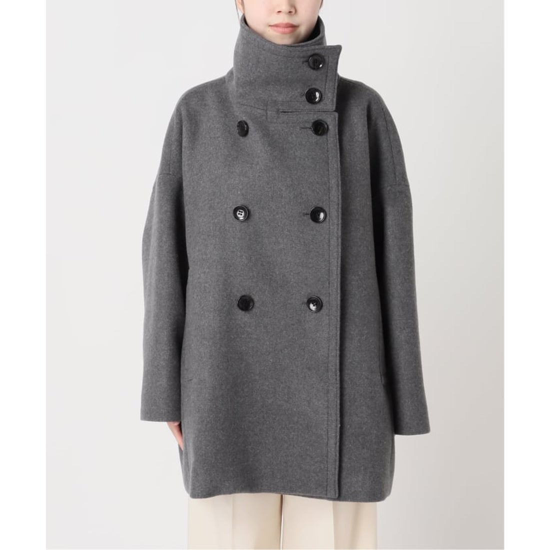 ノーブル NOBLE 《追加・WEB限定カラー》スタンドカラーオーバーコート