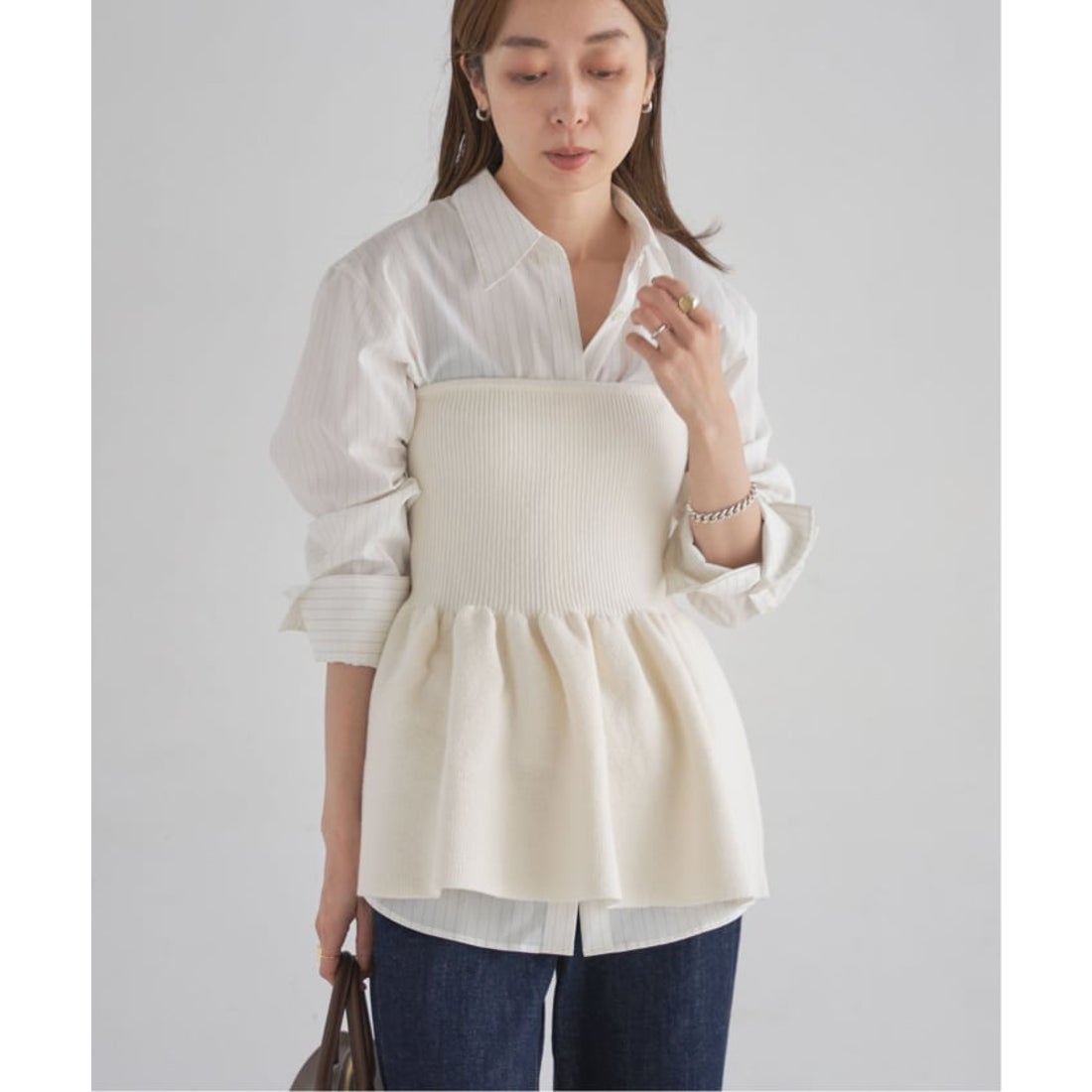 ノーブル NOBLE 《予約》ニットビスチェ （ナチュラル