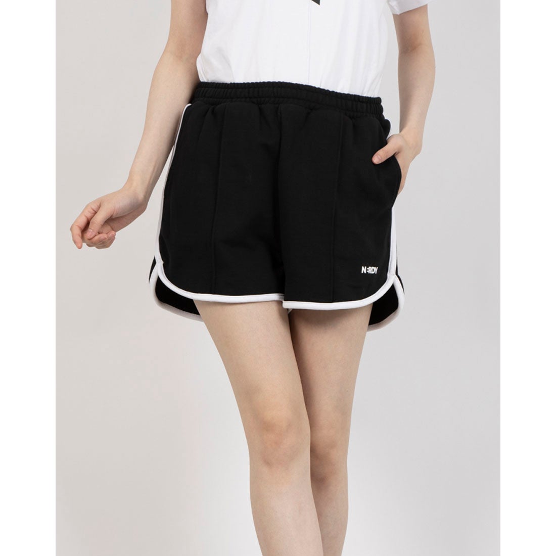 ノルディ NERDY W'S BLENK LOGO DOLPHIN SHORTS （BLACK） ブレンクロ