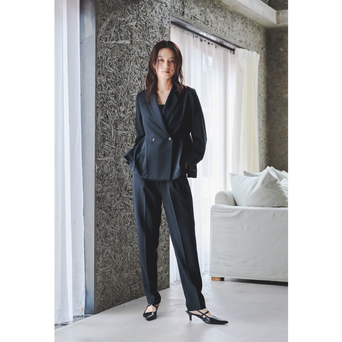 ニアナ niana サイドフレアジャケットパンツスーツ 2点セット