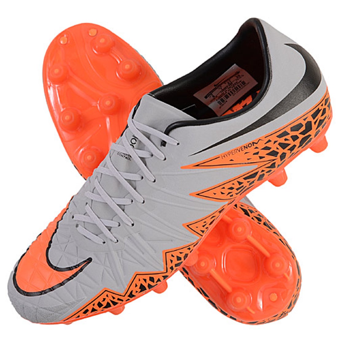 NIKE ナイキ ハイパーヴェノム フィニッシュ HG-E(グレー×オレンジ
