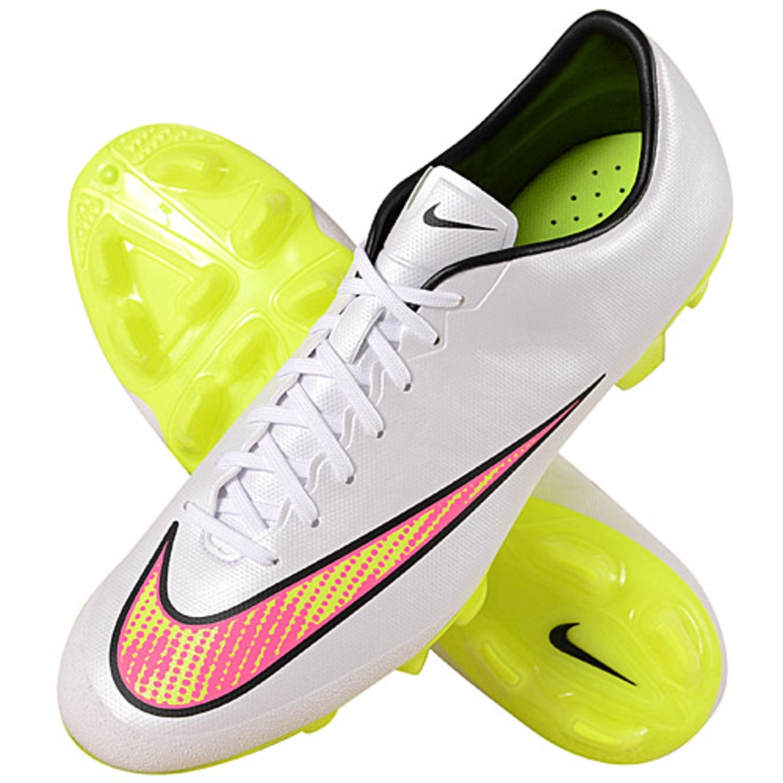 NIKE ナイキ マーキュリアル ベロチ II HG-V(ホワイト×蛍光イエロー