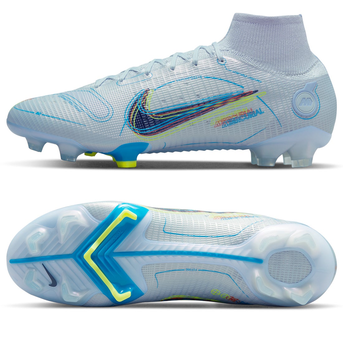 NIKE ナイキ スーパーフライ 8 エリート FG(グレー×ブルー) DJ2839 054