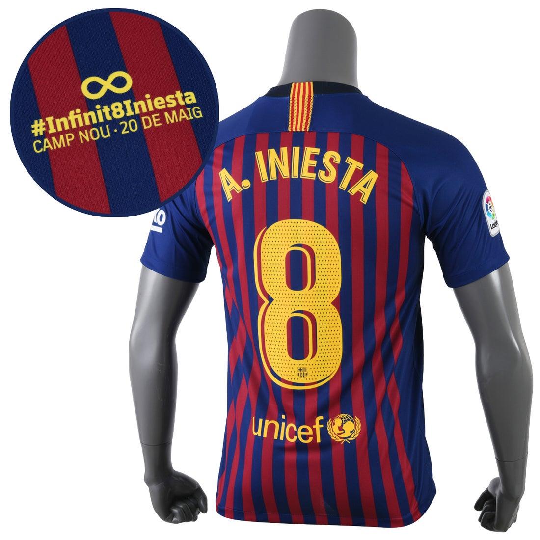 NIKE FCバルセロナ 18/19 ユニフォーム ホーム 半袖 レプリカ #8