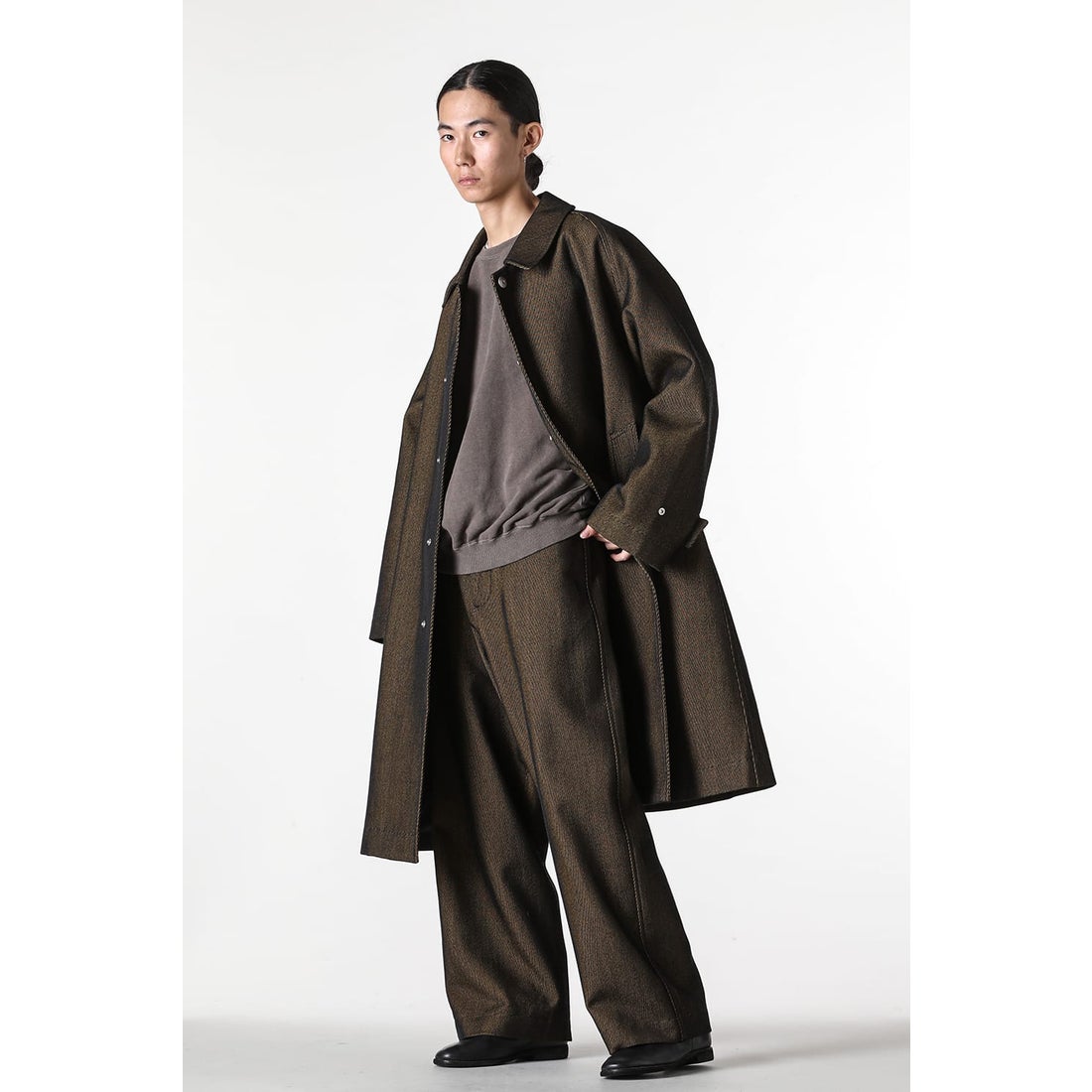 オマールアフリディ Omar Afridi Balmacaan Coat （Yellow） -FASCINATE