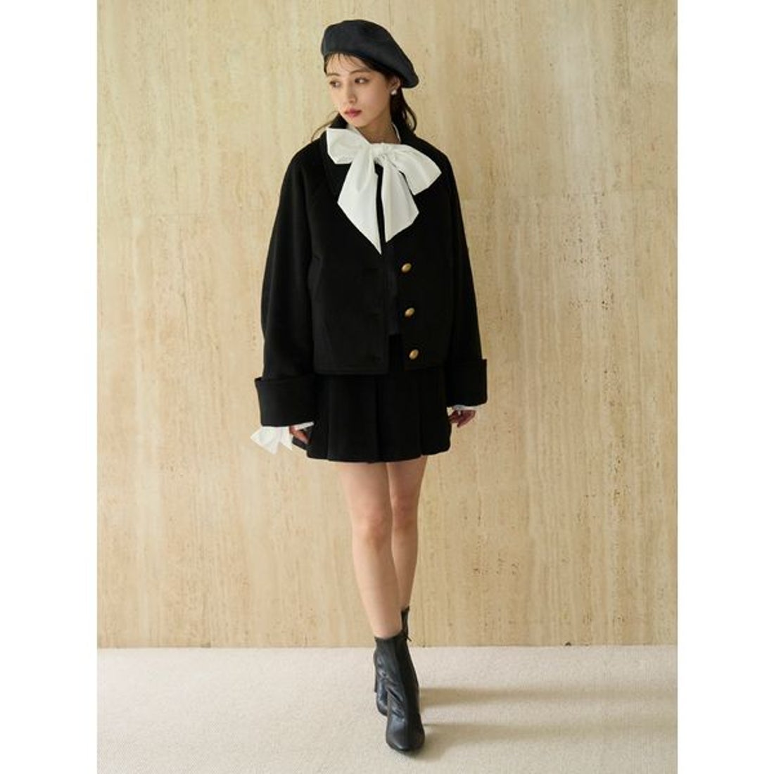 スナイデル SNIDEL ステンカラーメタルボタンジャケット （GRY