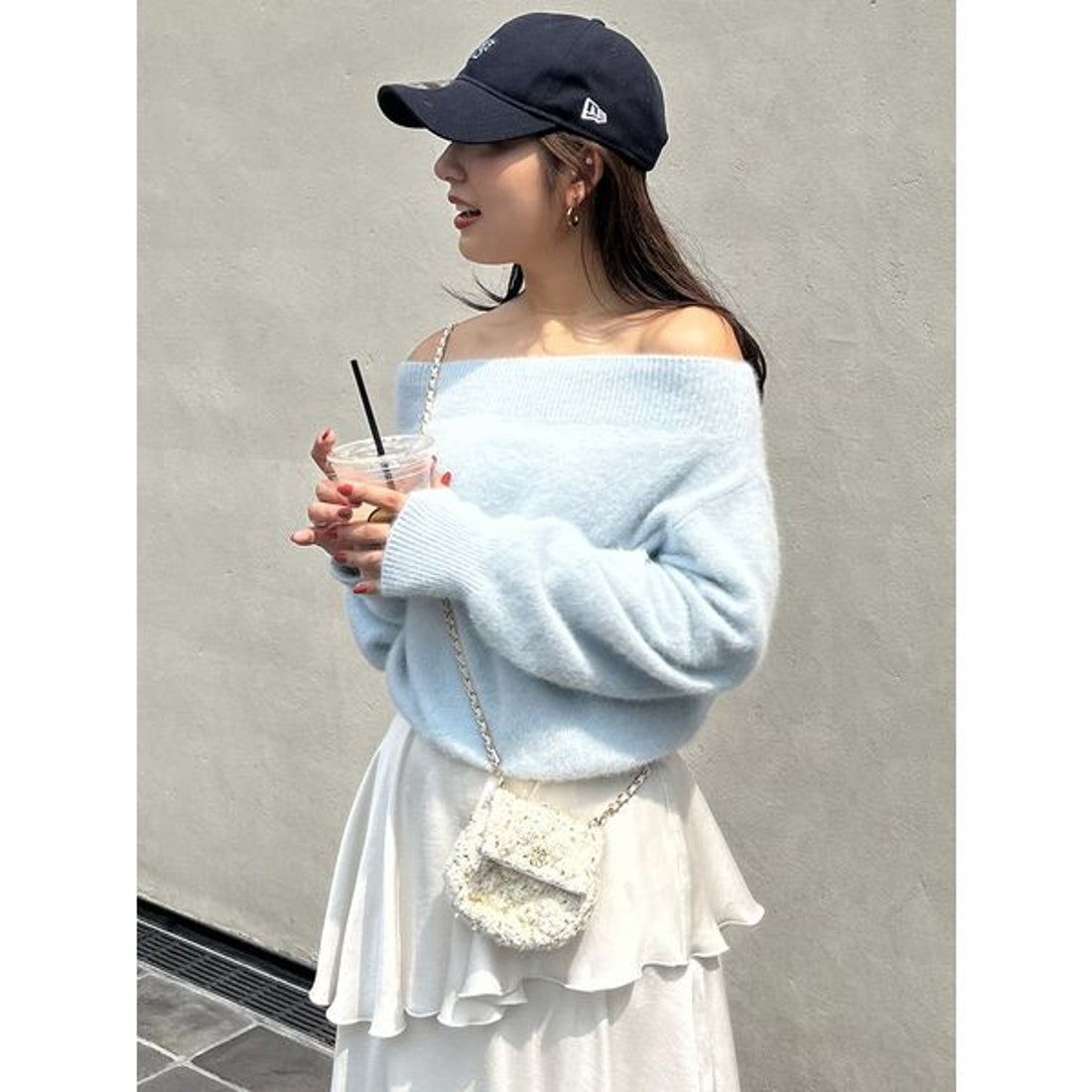 スナイデル SNIDEL フォックスアルパカオフショルプルオーバー （WINE