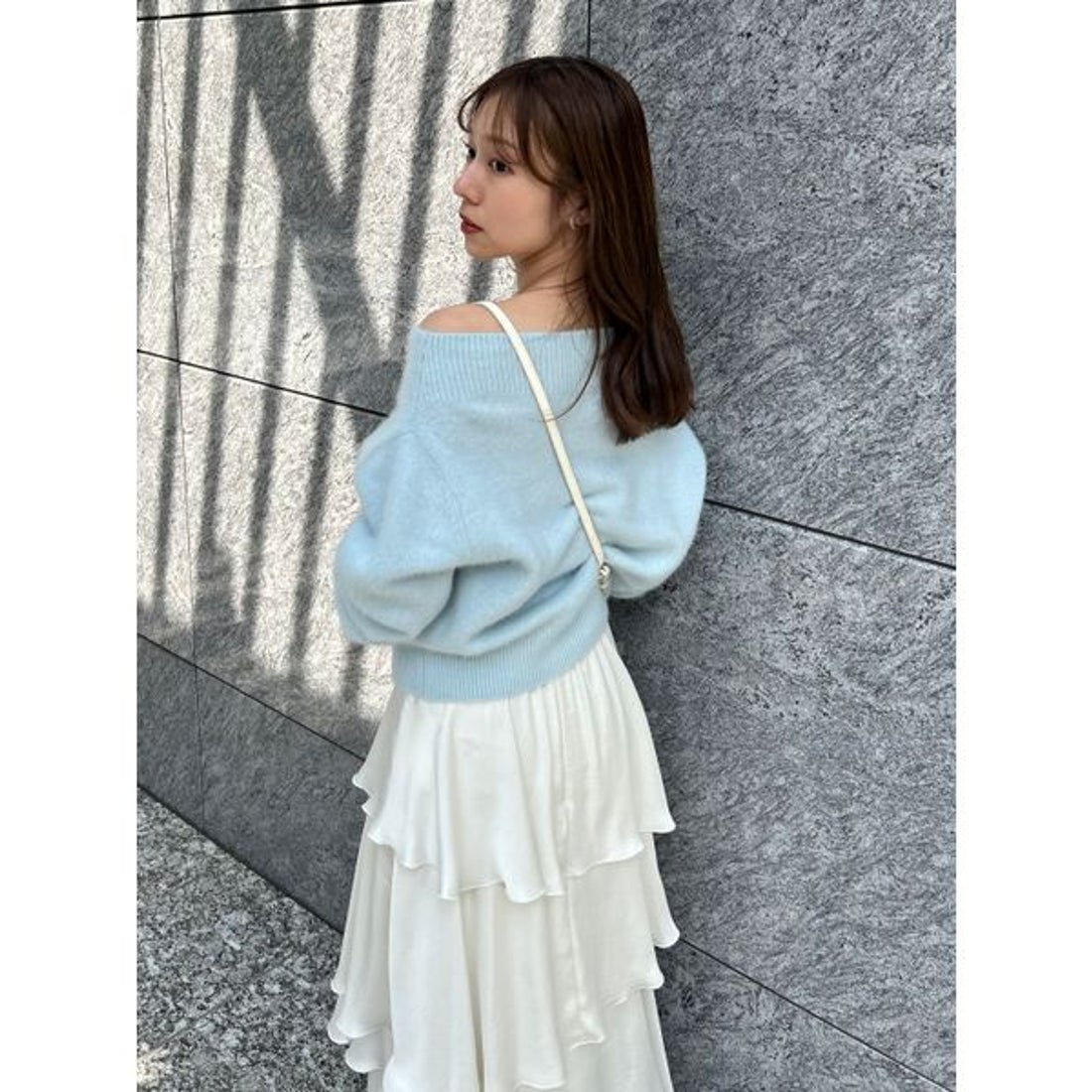 スナイデル SNIDEL フォックスアルパカオフショルプルオーバー （WINE