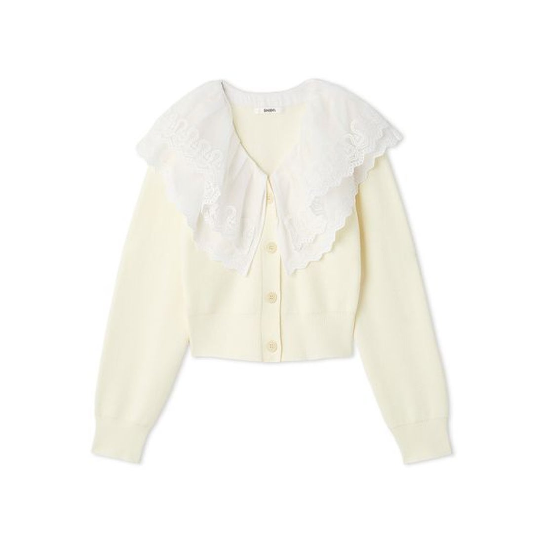 スナイデル SNIDEL レースカラーニットプルオーバー （IVR） -靴