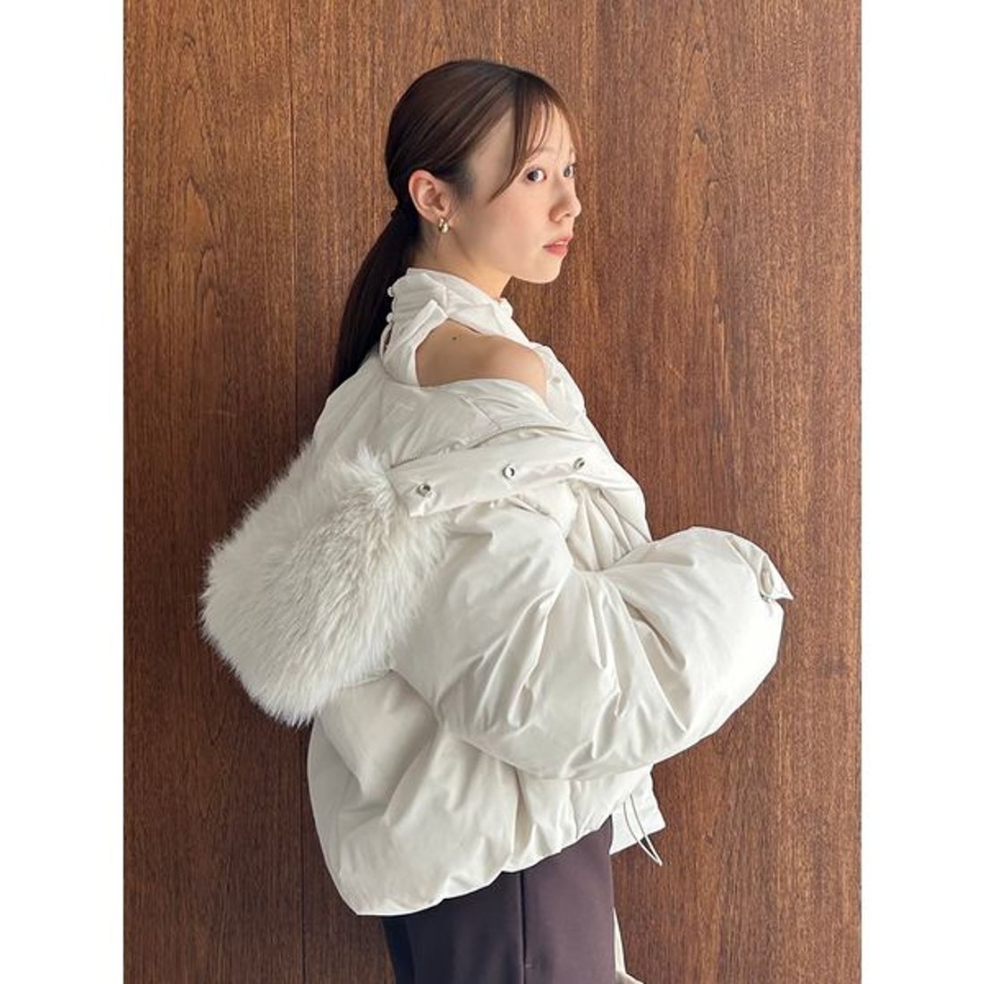 スナイデル SNIDEL 【WEB限定カラーあり】西川フードファーショート