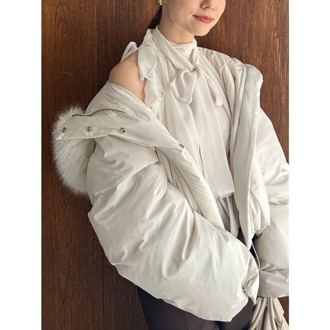 スナイデル SNIDEL 【WEB限定カラーあり】西川フードファーショート