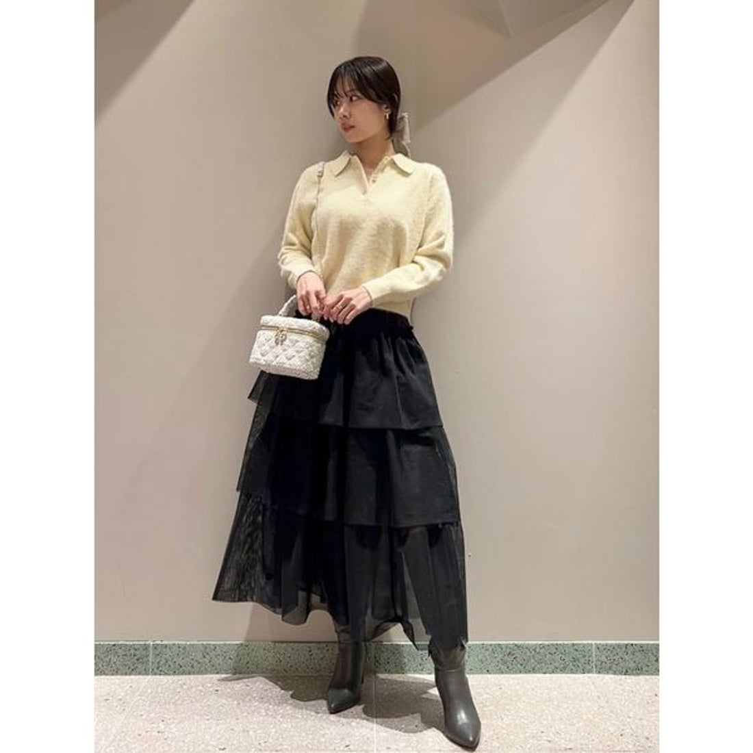 スナイデル SNIDEL チュールパニエスカート （IVR） - ファッション