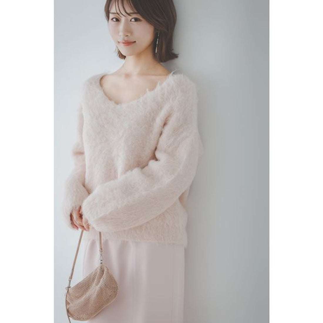 スナイデル SNIDEL 【HIGH QUALITY】スリアルパカVネックプルオーバー