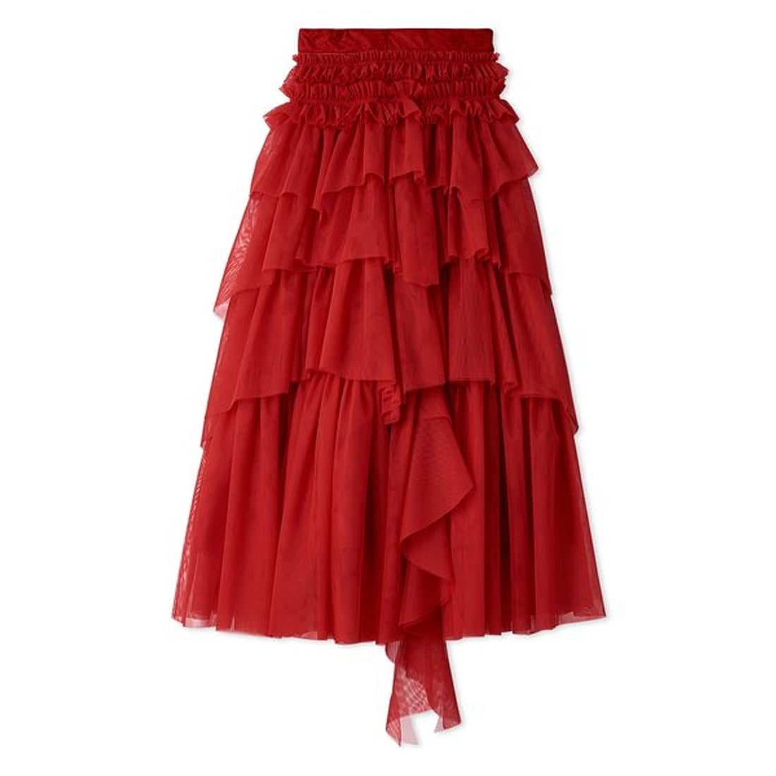スナイデル SNIDEL チュールボリュームスカート （RED