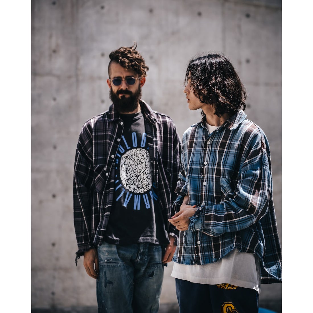 セントマイケル SAINT Mxxxxxx Flannel Shirt （Blue / Gray） 通販
