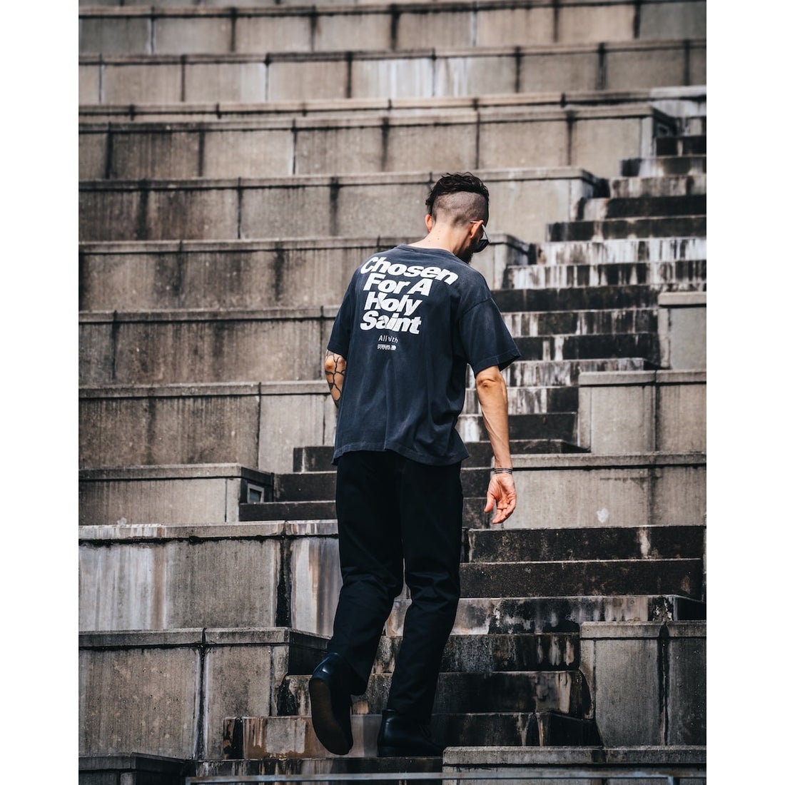 セントマイケル SAINT Mxxxxxx CHOSEN Short sleeve T-shirt （Black