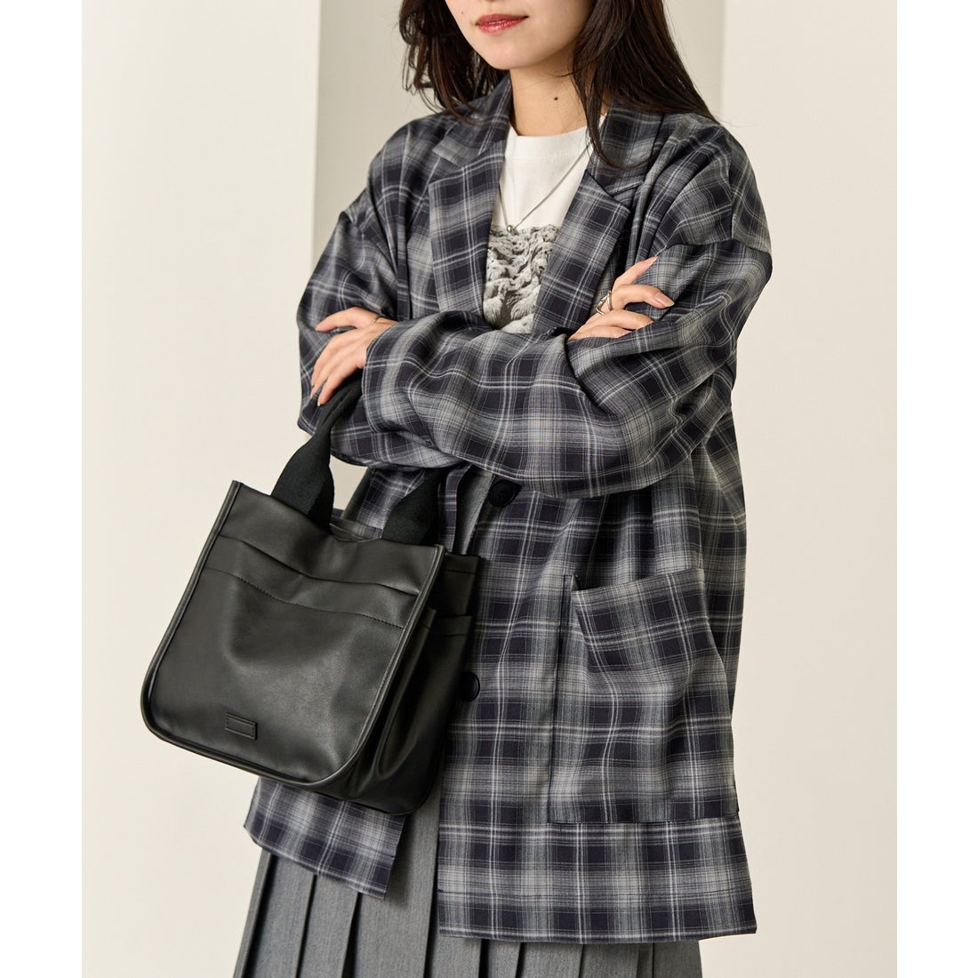 セットアップセブン SETUP7 見やすく収納サイドポケットトート SNBD