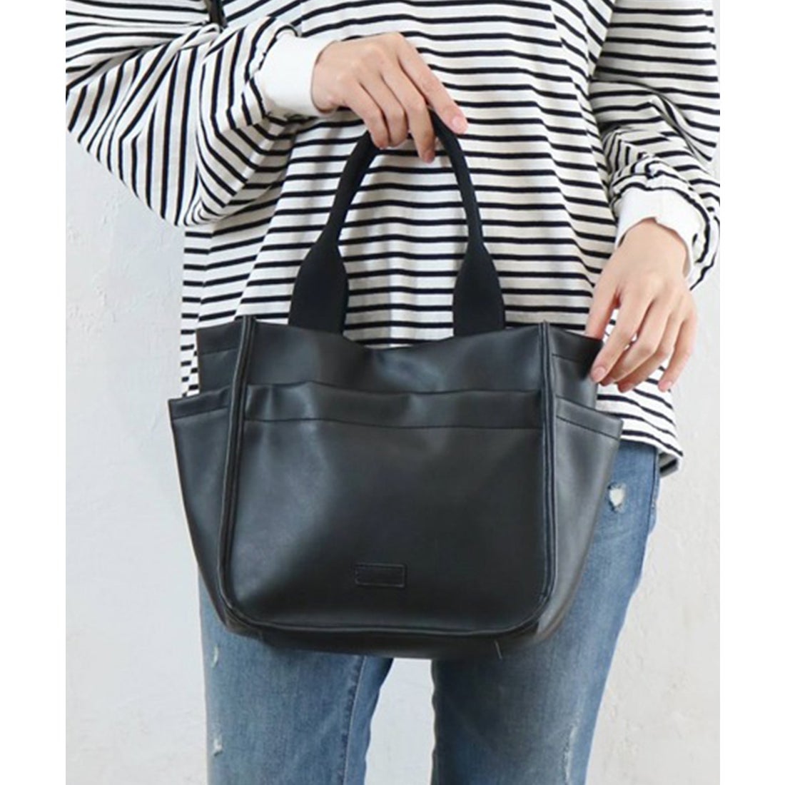 セットアップセブン SETUP7 見やすく収納サイドポケットトート SNBD