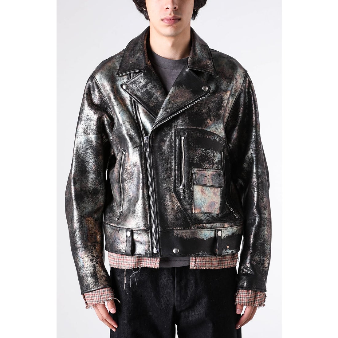 セヴシグ SEVESKIG Cow Leather D-Pocket Riders Ver, Silver （SILVER