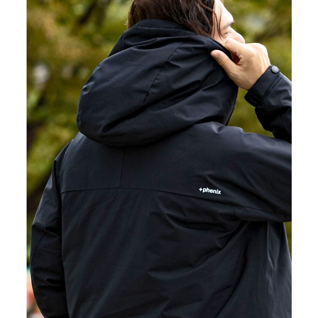 プラスフェニックス +phenix スラッシュポケットダウンジャケット