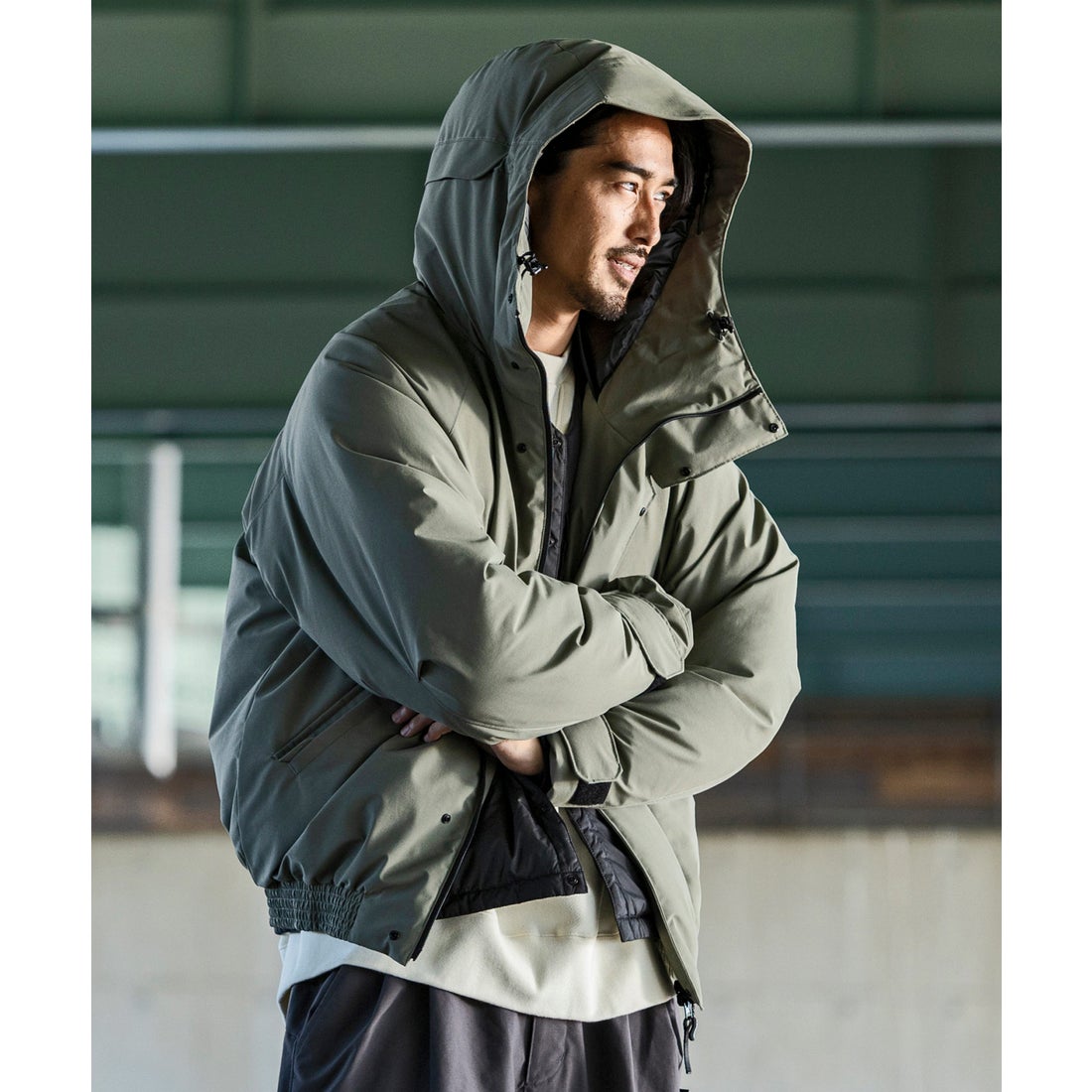 プラスフェニックス +phenix BOMBER DOWN JACKET ボマー ダウン