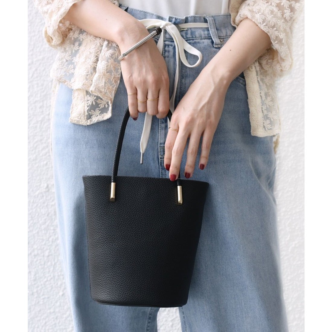 シップス SHIPS 【WEB限定】ショルダー 付 バケツ型 トート バッグ