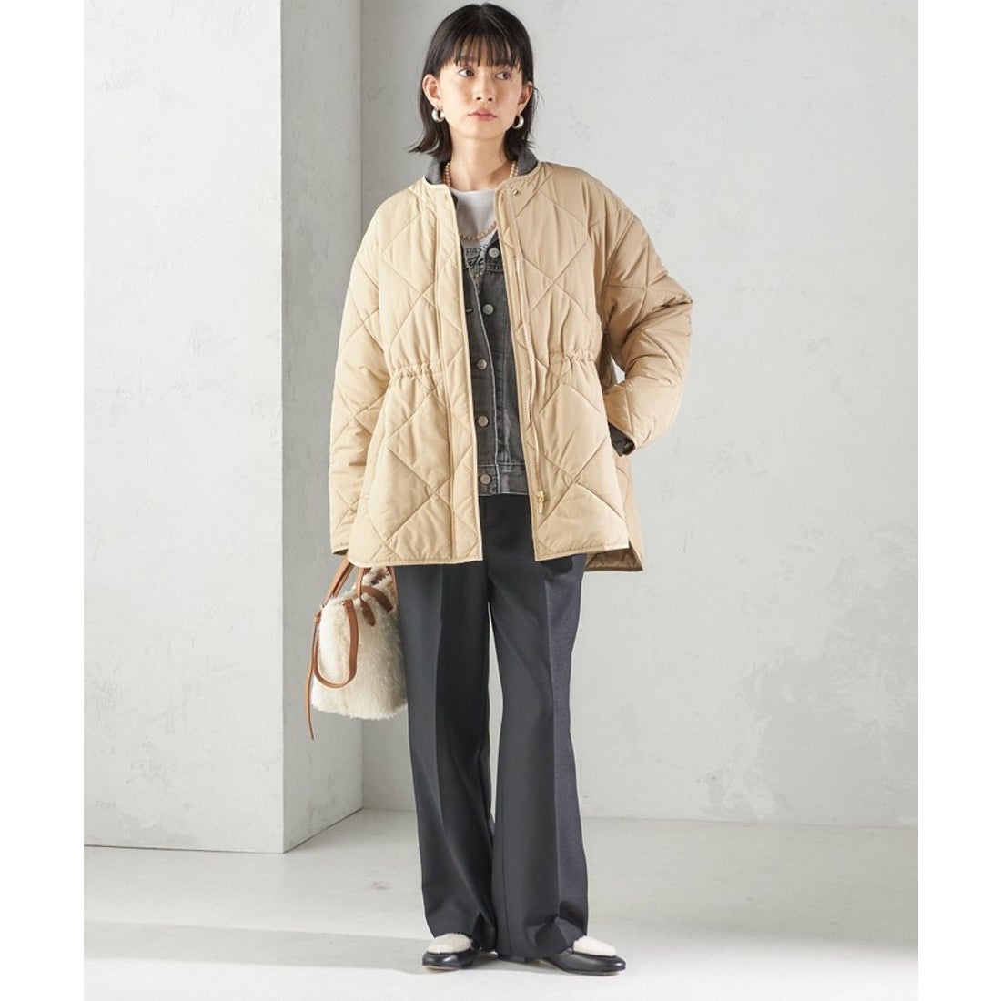 シップス SHIPS 《追加予約》〈手洗い可能〉キルティング サイドジップ