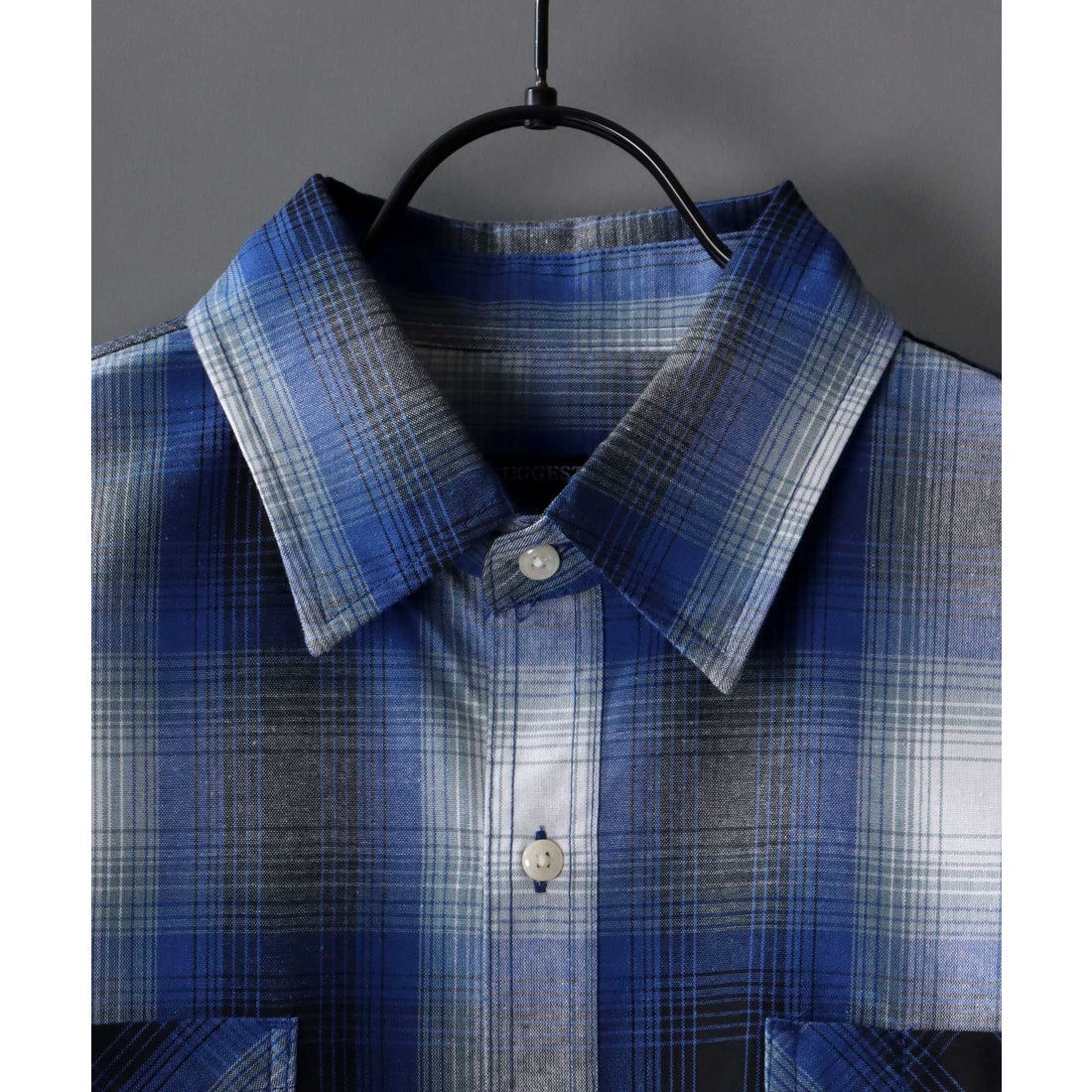 SITRY オーバーサイズ オンブレ チェック シャツ メンズ 長袖シャツ