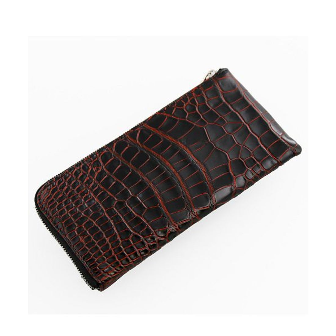 サンキョウショウカイ 三京商会 クロコダイルレザー 長財布 L字