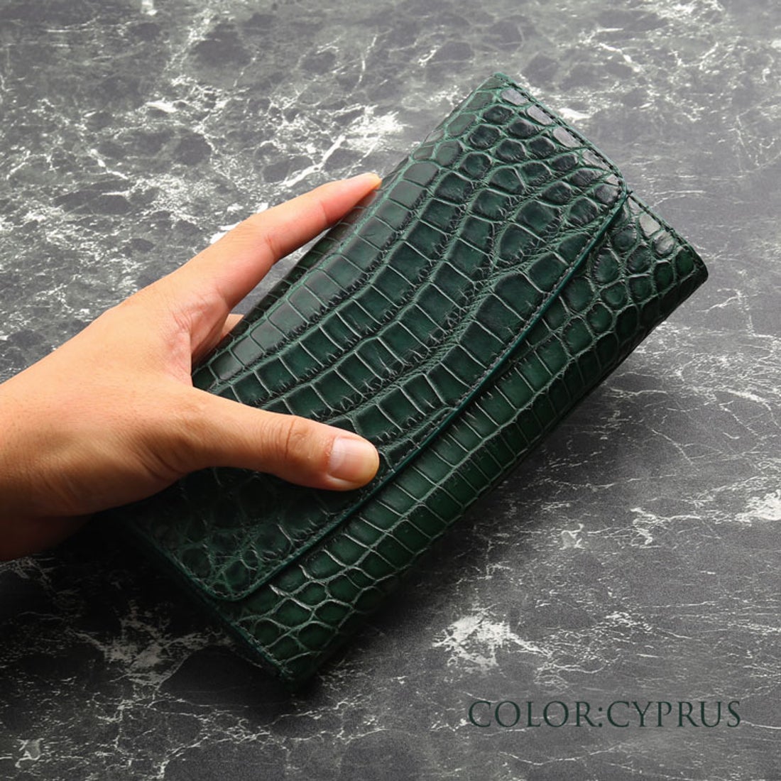 サンキョウショウカイ 三京商会 クロコダイル 長財布 財布