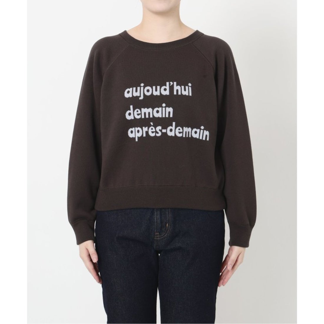 スローブ イエナ SLOBE IENA スムースオーバーロゴニット （グレーA