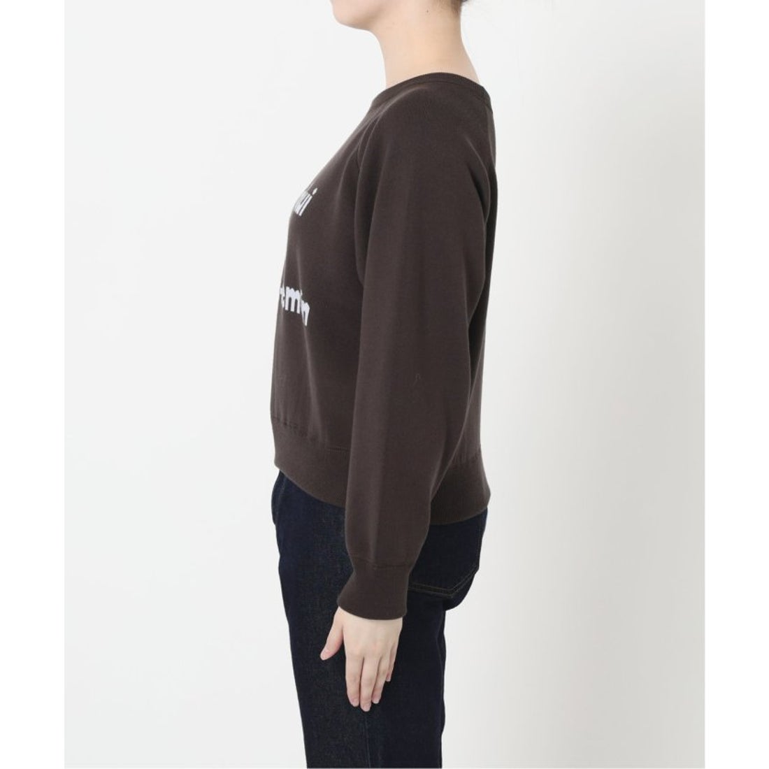 スローブ イエナ SLOBE IENA スムースオーバーロゴニット （グレーA