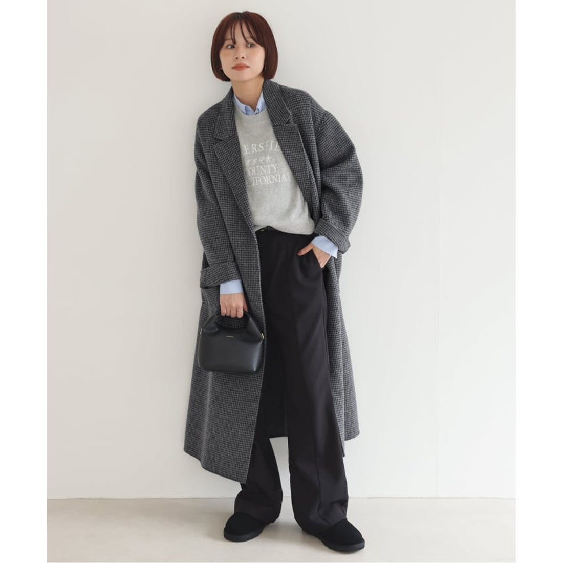 スローブ イエナ SLOBE IENA souple wool ダブルフェイスロングコート