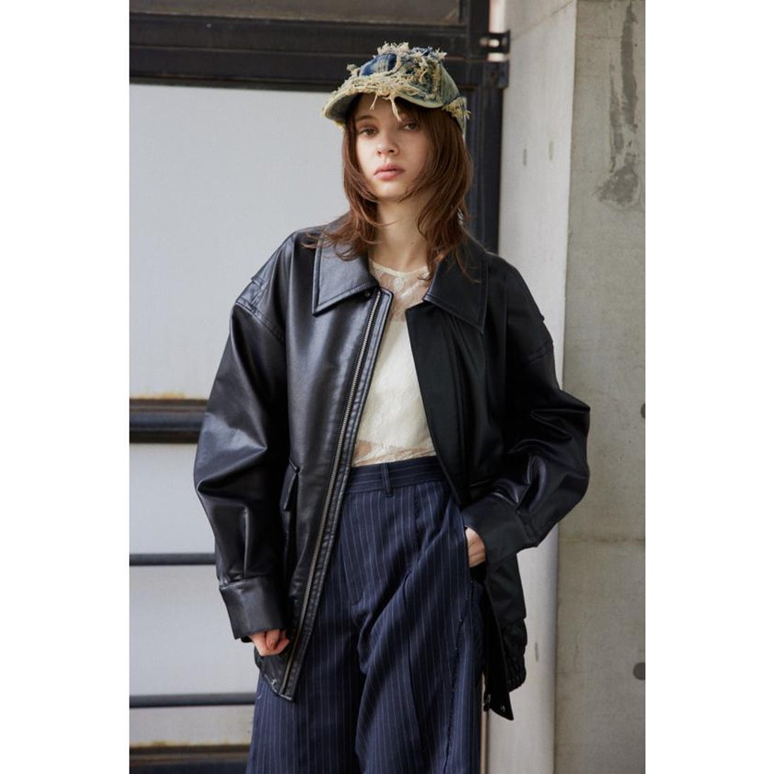 スライ SLY F／LEATHER FLIGHT ジャケット （BLK） - ファッション通販