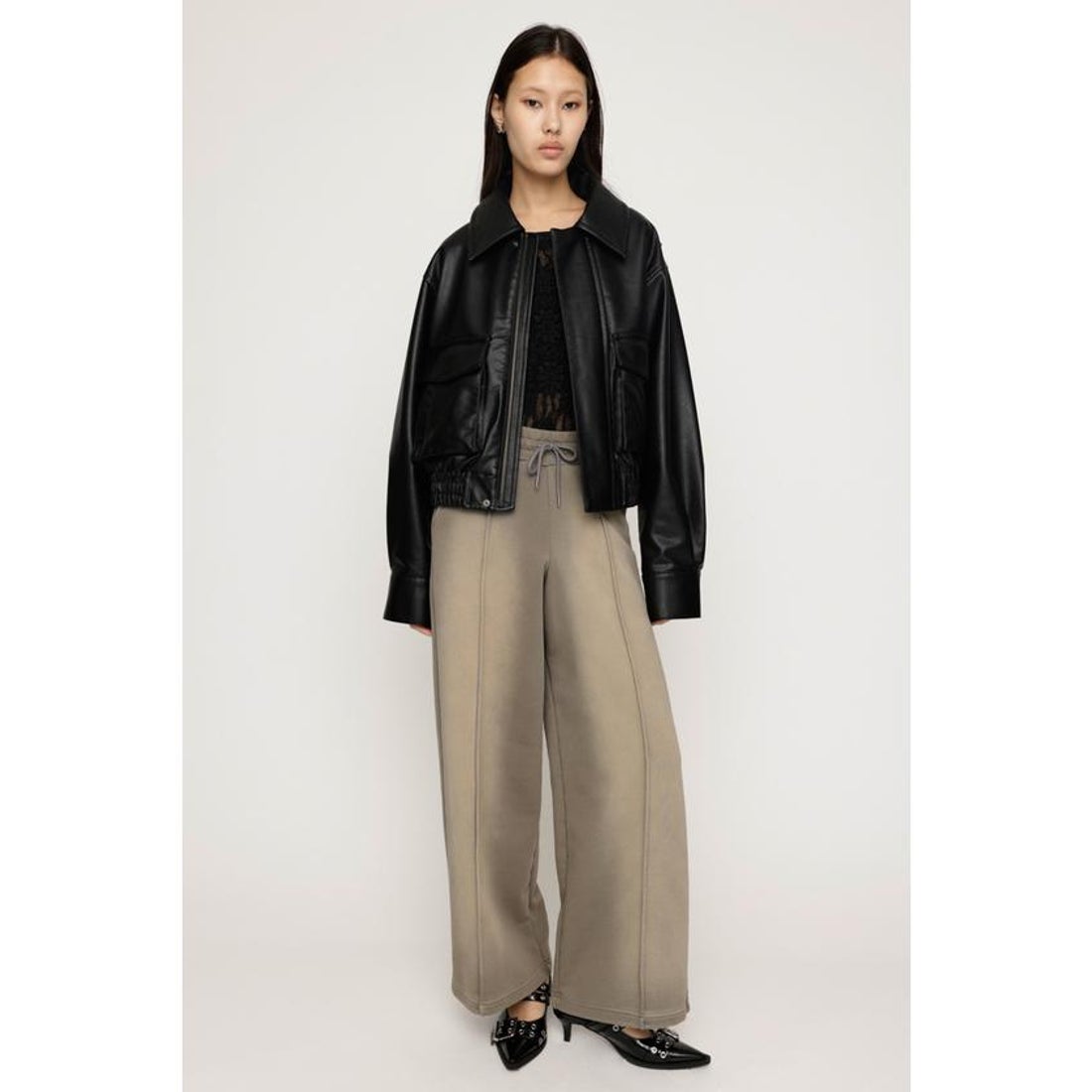 スライ SLY F／LEATHER FLIGHT ジャケット （BLK） - ファッション通販
