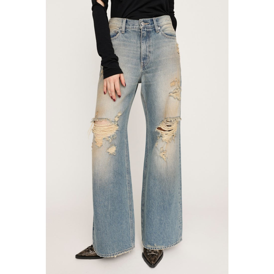 SLY DAMAGE J／W FLARE PT-C L/BLU1 -靴＆ファッション通販 ロコンド