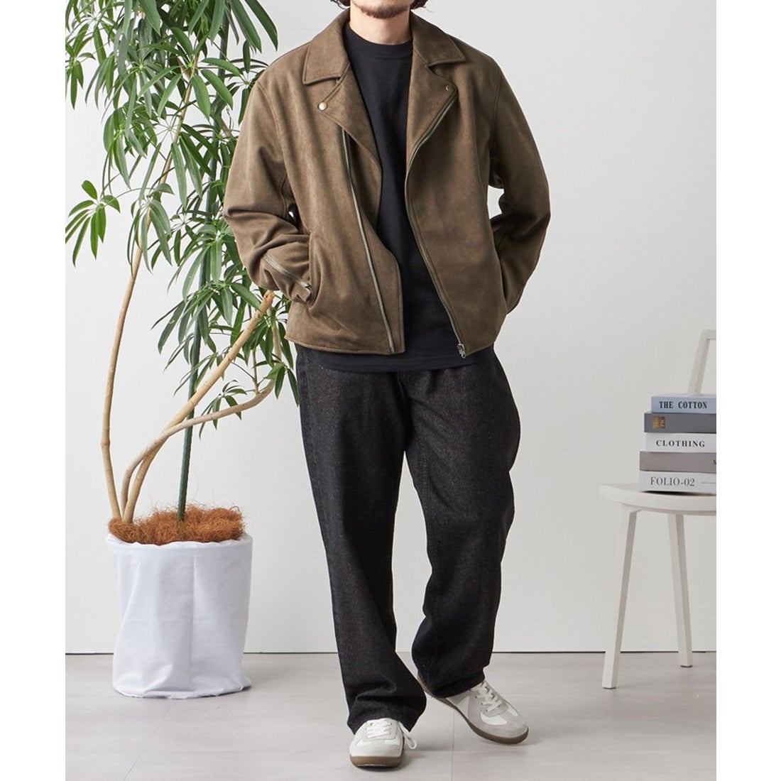 シップス エニィ SHIPS any SHIPS any: フェイク スエード ダブル