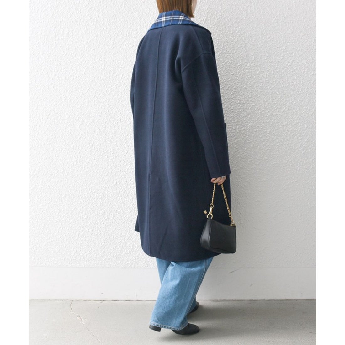 SHIPS any: リバー チェスター ロング コート （ネイビー