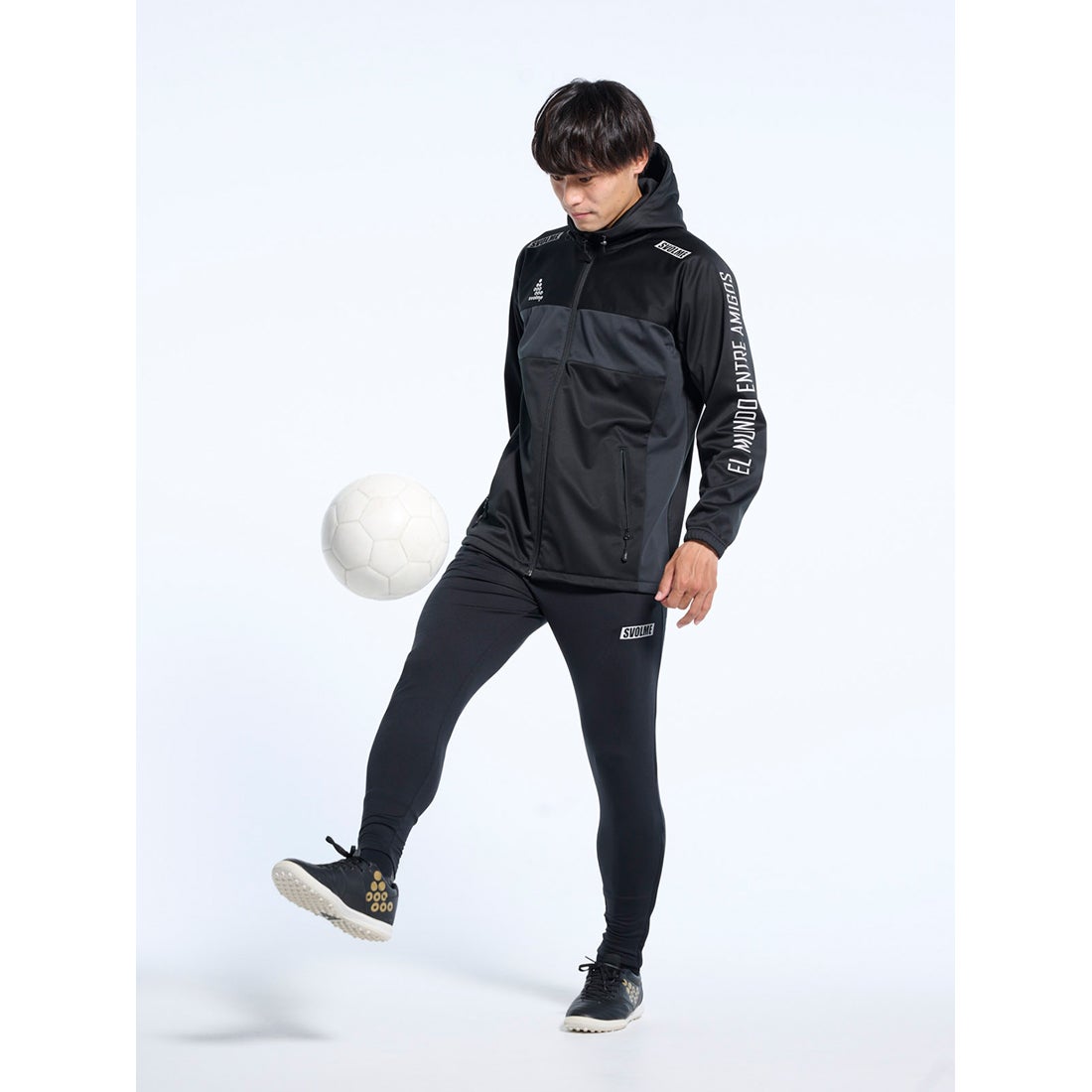 SVOLME スボルメ ボンディングストレッチフリースフーディー(ブラック