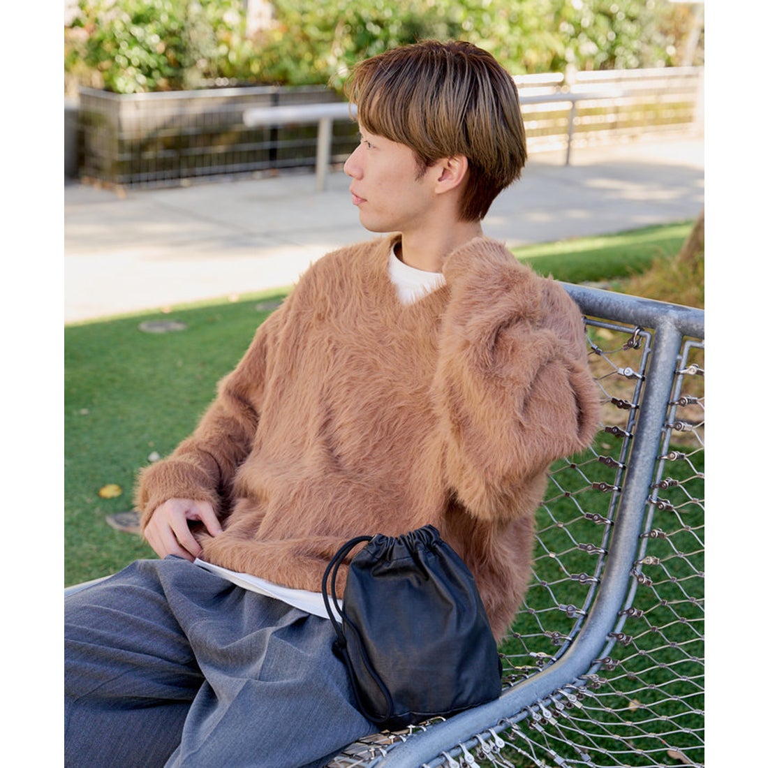 パル PAL 【Kastane】フェザーヤーンVネックニットプルオーバー