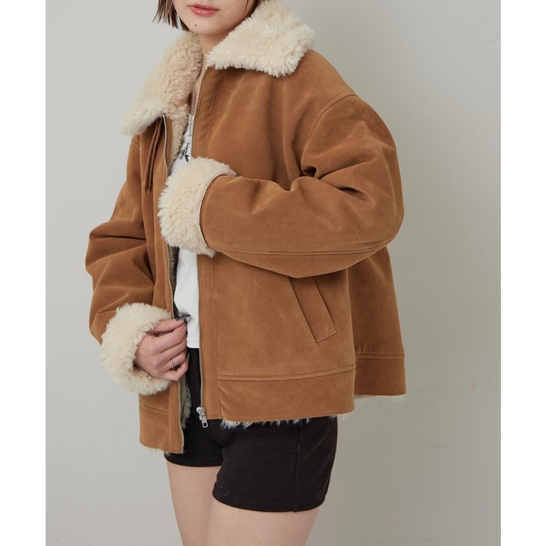 パル PAL 【WHO'S WHO gallery】スウェードムートンジャケット （camel