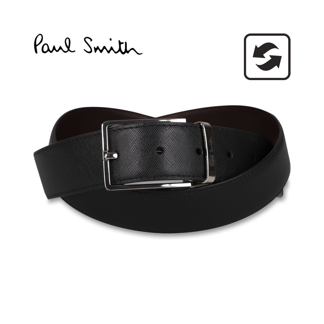 ポールスミス Paul Smith ベルト レザーベルト メンズ リバーシブル 本