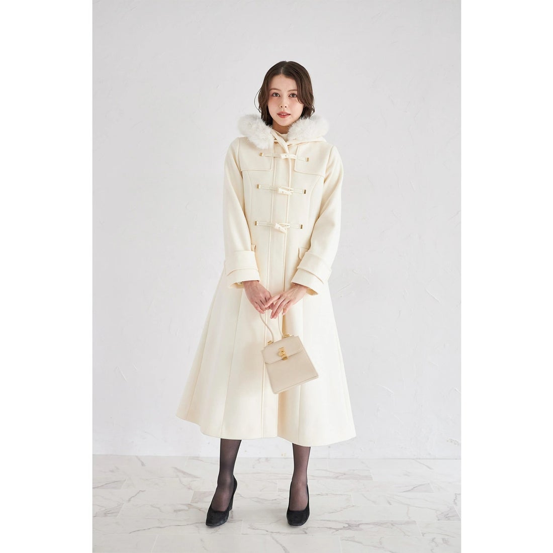 トッコクローゼット tocco closet 取り外し可能なファー付きフィット