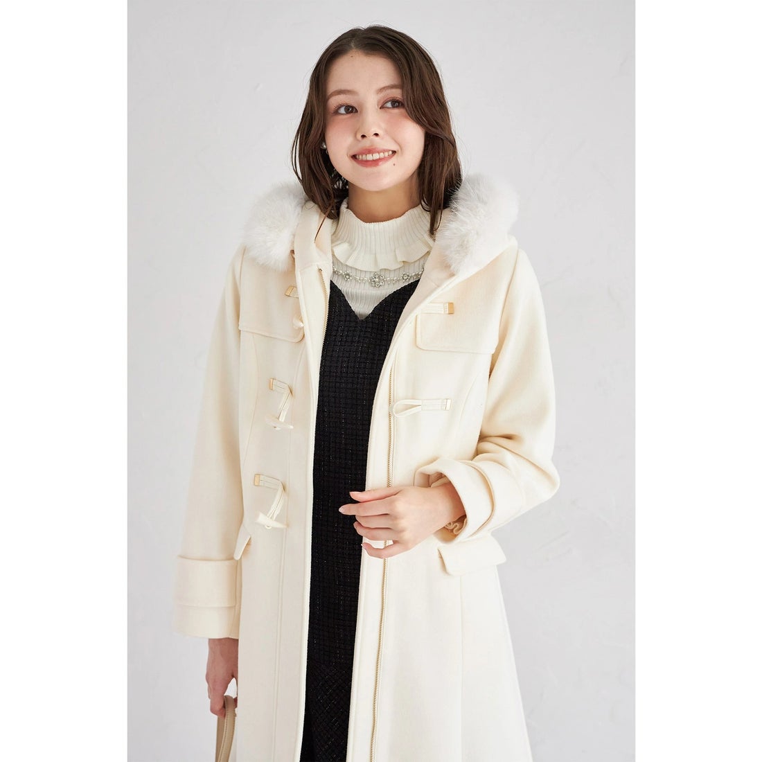 トッコクローゼット tocco closet 取り外し可能なファー付きフィット