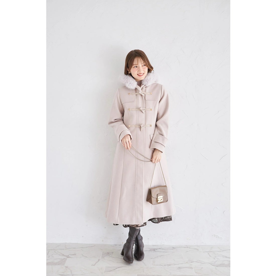 トッコクローゼット tocco closet 取り外し可能なファー付きフィット