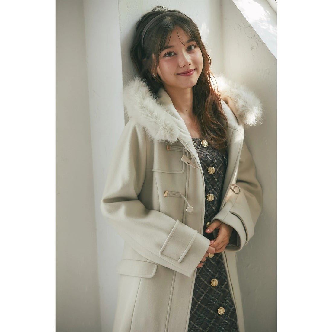 トッコクローゼット tocco closet 取り外し可能なファー付きフィット