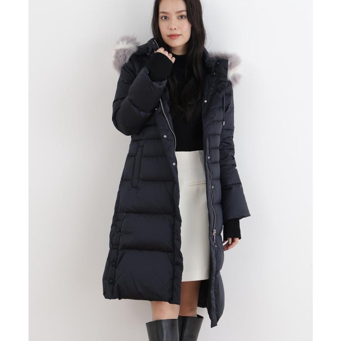 ピンキーアンドダイアン PINKY & DIANNE タフタロングダウンコート