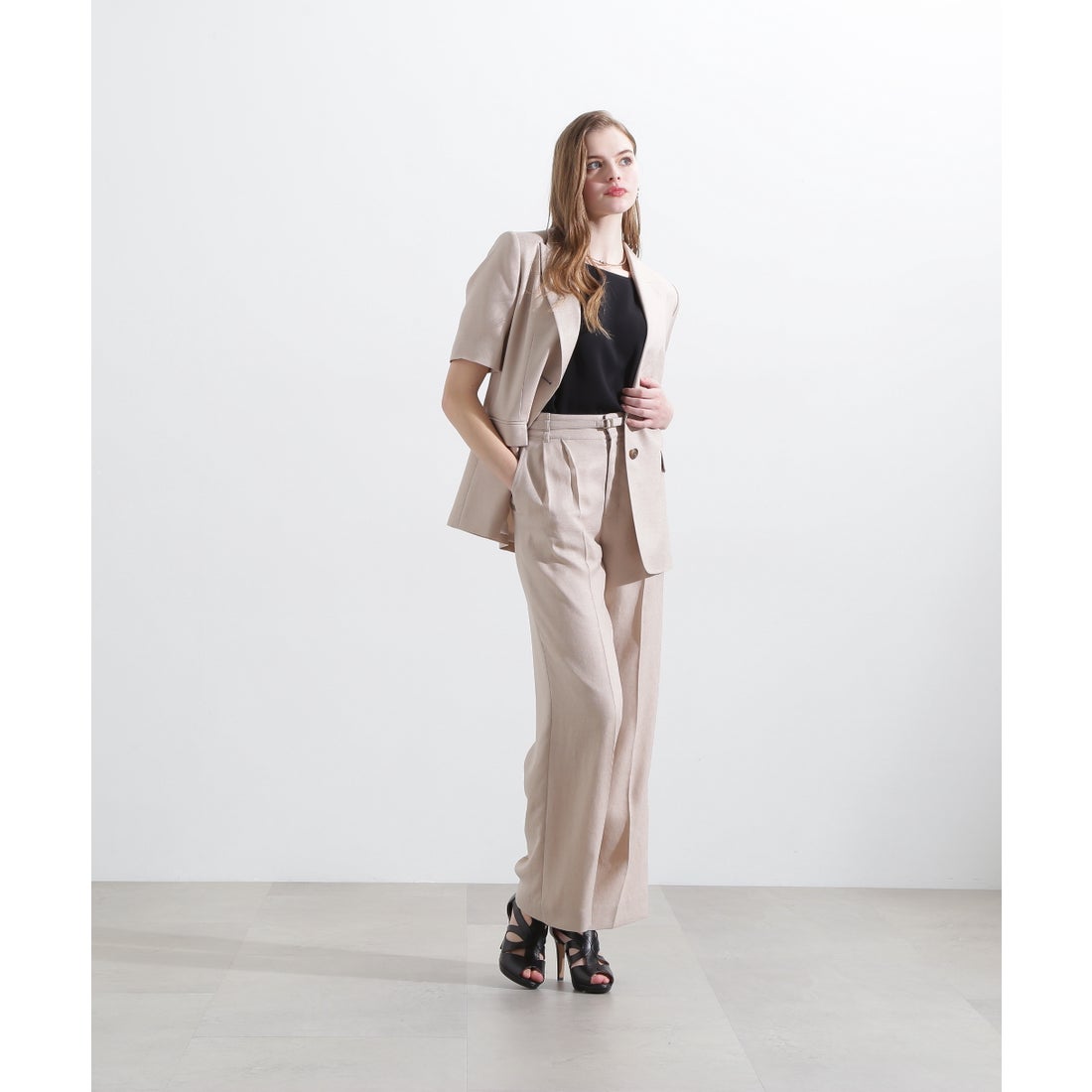 ピンキーアンドダイアン PINKY & DIANNE ハーフスリーブテーラード