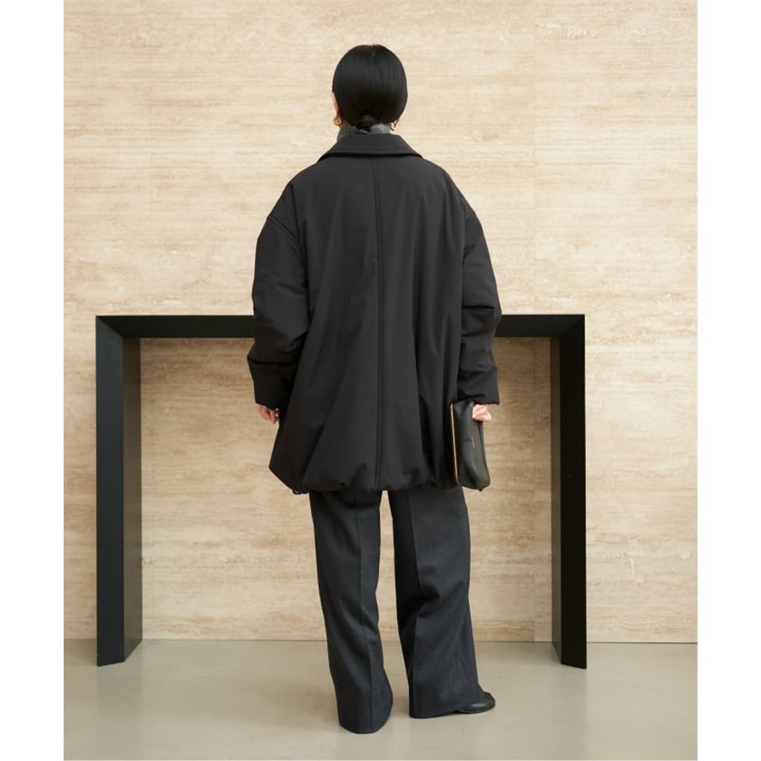 プラージュ Plage 《追加予約》撥水tailored puff コート 3 （ブラック