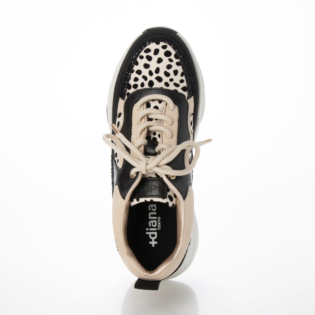 プラスダイアナ ＋diana 【HIT ITEM！】美脚ダッドスニーカー （白人工
